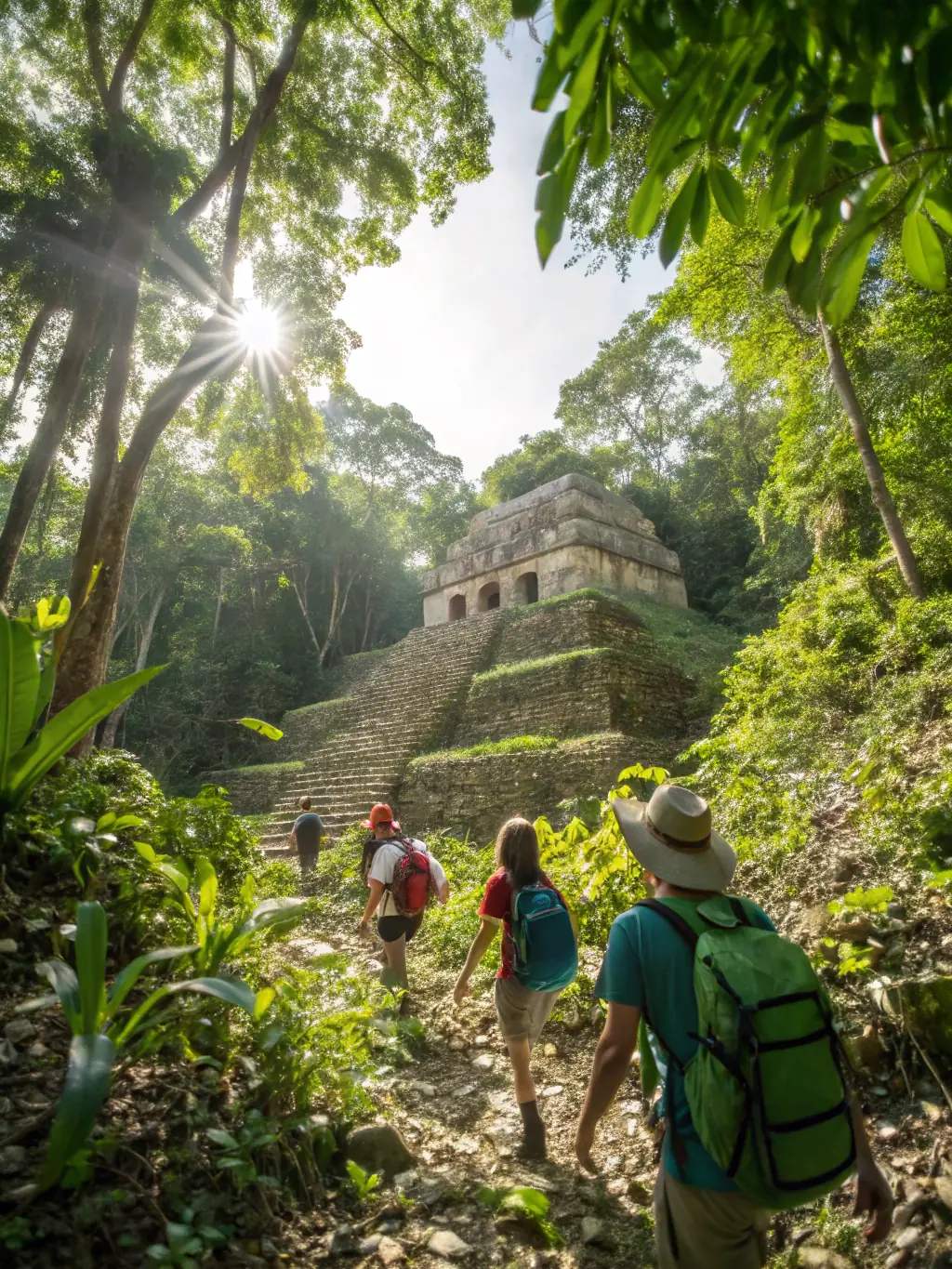 An exciting image of tourists participating in an adventurous activity like hiking through Tsingy de Bemaraha National Park in Madagascar.