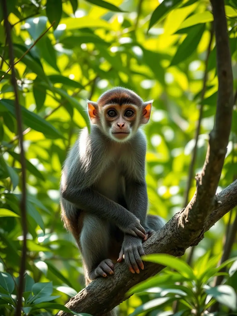 A vibrant image showcasing a ring-tailed lemur in its natural habitat in Madagascar, surrounded by lush green foliage, emphasizing the unique wildlife encounters offered in the tour.